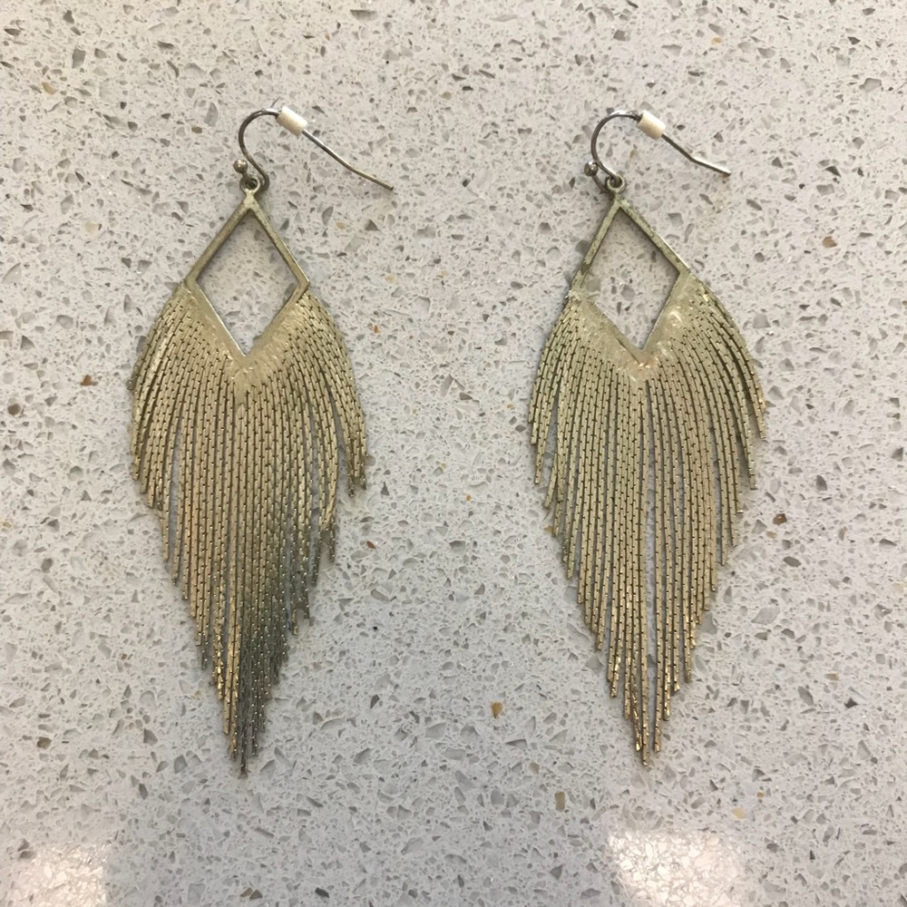 Francesca’s Gold Fringe Earrings